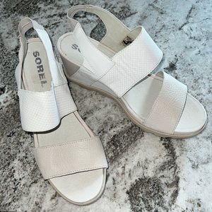 Sorel Joanie ll Slingback Wedge Sandal Sea Salt  Size 11